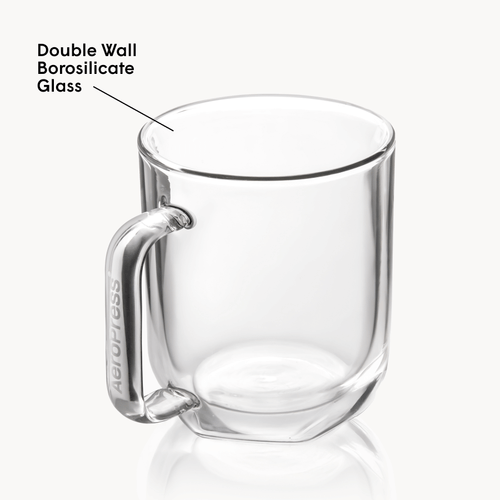AeroPress Double Wall Glass Coffee Mug - 2 Pack