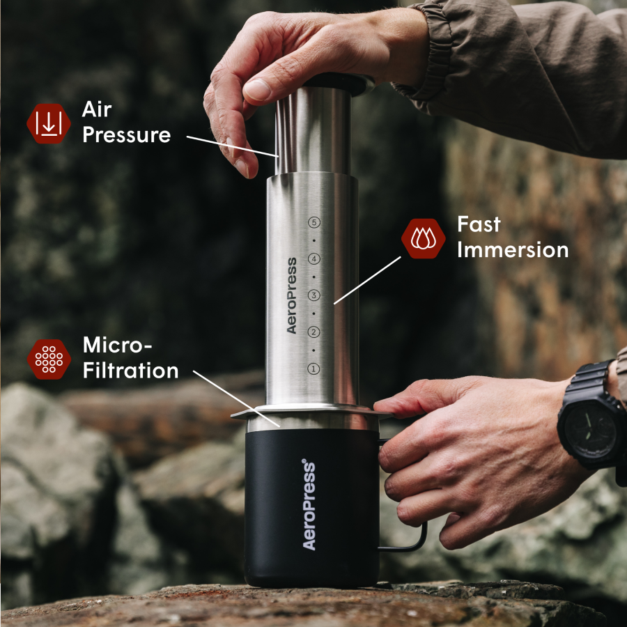 AeroPress Coffee Maker - Steel